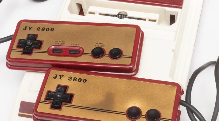 Photo showing that the controllers included with the 2800 are not necessarily what was depicted on the box.